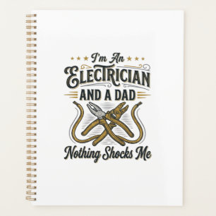 Electrician Dad Nothing Shocks Me Vintage Shirt De Planner