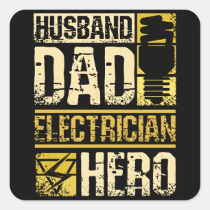 Electrician Dad Square Sticker