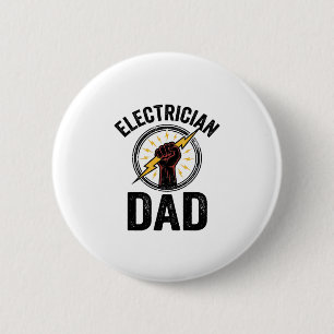 Electrician Dad Vintage Engraving Vector Shirt Des 6 Cm Round Badge