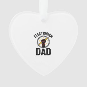 Electrician Dad Vintage Engraving Vector Shirt Des Ornament