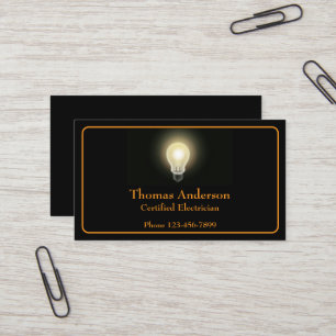 Electrician Electric Company Business Card