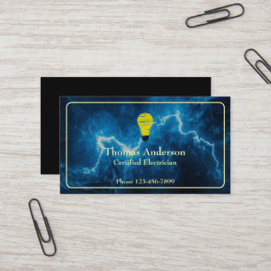 Electrician Electric Company Business Card