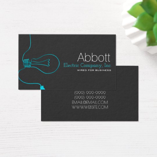 Electrician, Electric, Construction Business Card