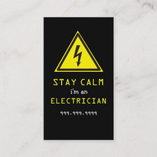 Electrician, Electric, Construction Business Card