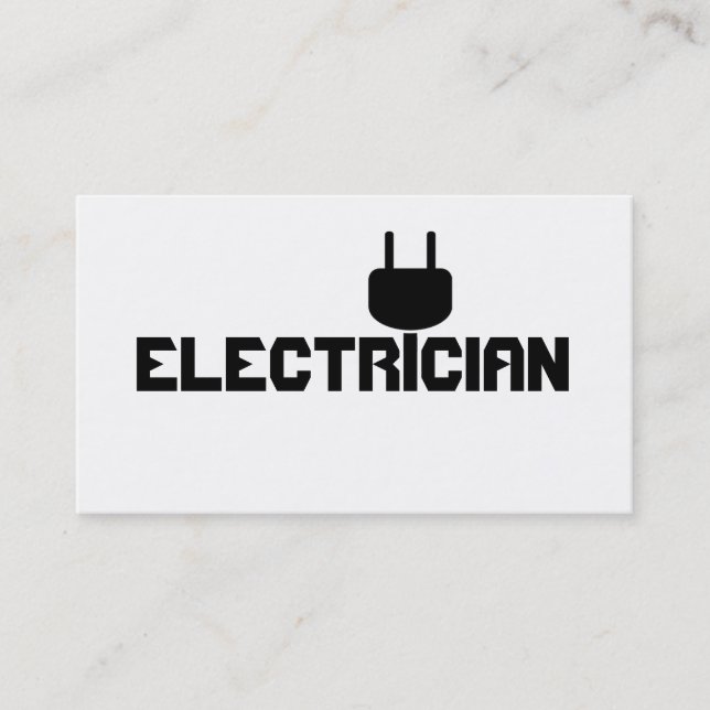Electrician Electric Electricity Company Business Card (Front)