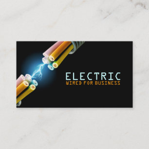 Electrician Electric Electricity Light Shock Wire Business Card