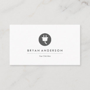 Electrician - Electric Plug Logo Business Card