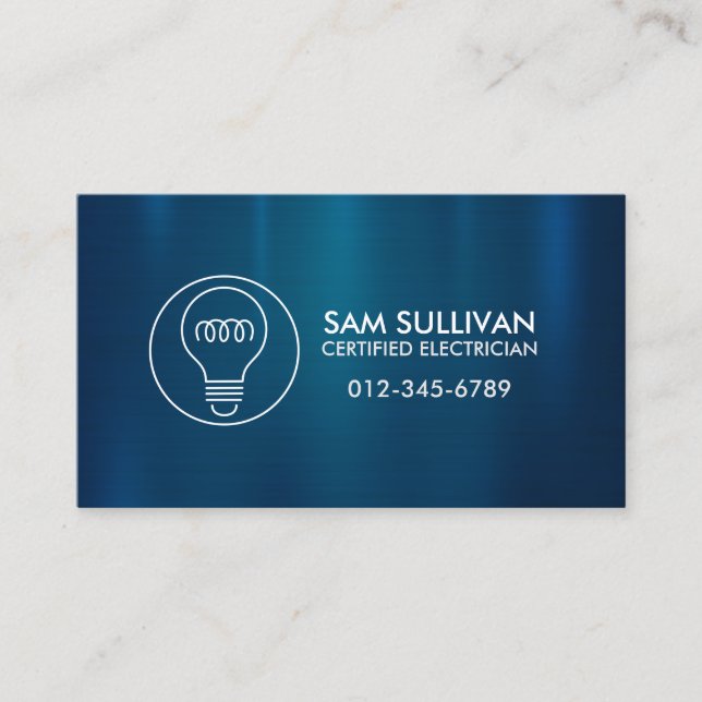 Electrician Electrical Contractor Business Card (Front)