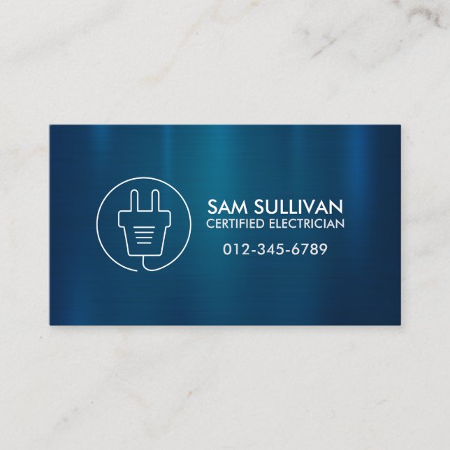 Electrician Electrical Contractor Business Card (Front)