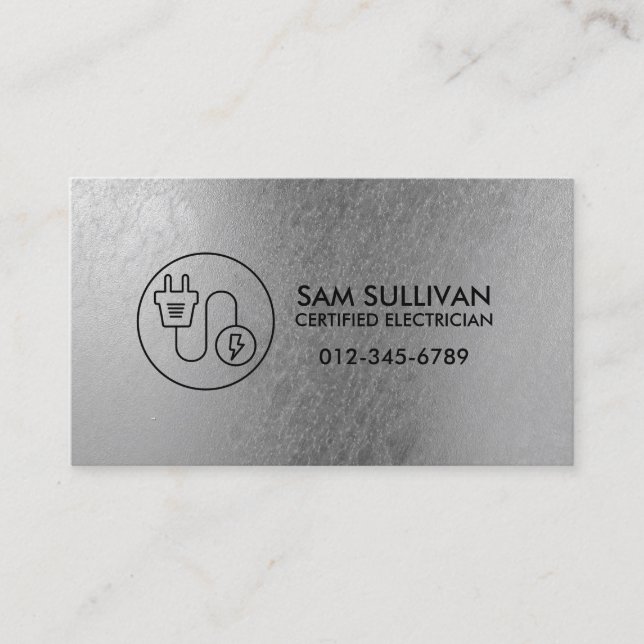 Electrician Electrical Contractor Business Card (Front)