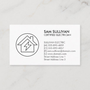 Electrician Electrical Contractor Business Card