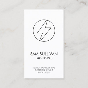 Electrician Electrical Contractor Business Card