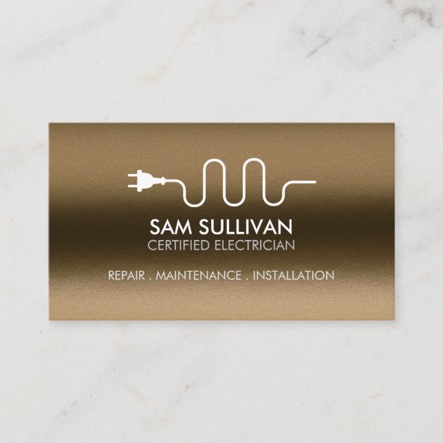 Electrician Electrical Contractor Business Card (Front)