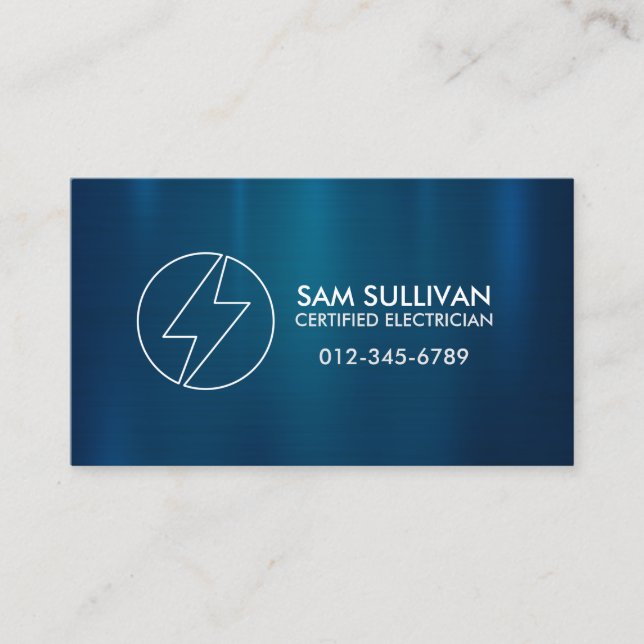 Electrician Electrical Contractor Business Card (Front)
