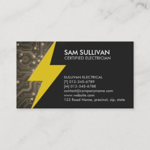 Electrician Electrical Contractor Business Card