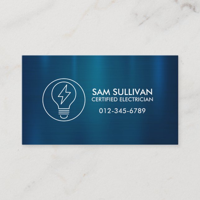 Electrician Electrical Contractor Business Card (Front)