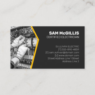 Electrician Electrical Contractor Business Card