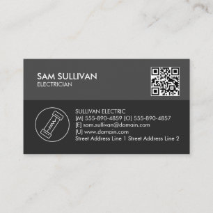 Electrician Electrical Contractor Business Card