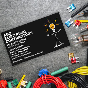 Electrician Electrical Contractor Business Card