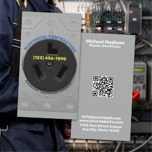 Electrician Electrical Contractor Business Card
