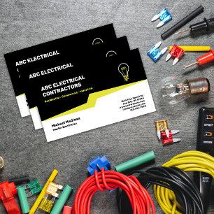 Electrician   Electrical Contractor Business Card