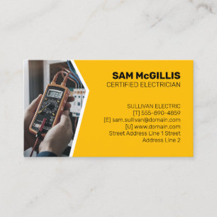 Electrician Electrical Contractor Business Card