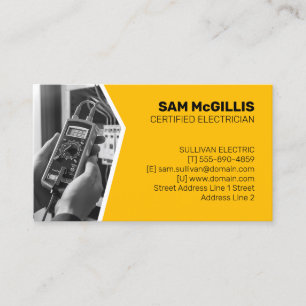 Electrician Electrical Contractor Business Card