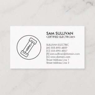 Electrician Electrical Contractor Business Card