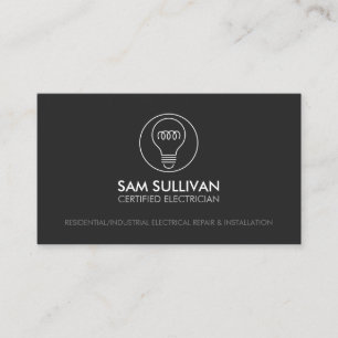 Electrician Electrical Contractor Business Card