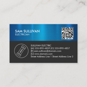 Electrician Electrical Contractor Business Card