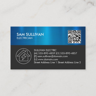 Electrician Electrical Contractor Business Card