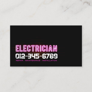 Electrician Electrical Contractor Business Card