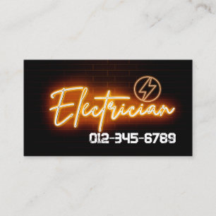 Electrician Electrical Contractor Business Card