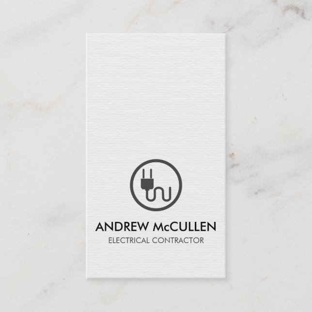 Electrician Electrical Contractor Business Card (Front)