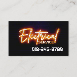 Electrician Electrical Contractor Business Card