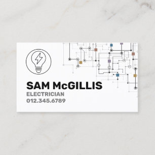 Electrician Electrical Contractor Business Card