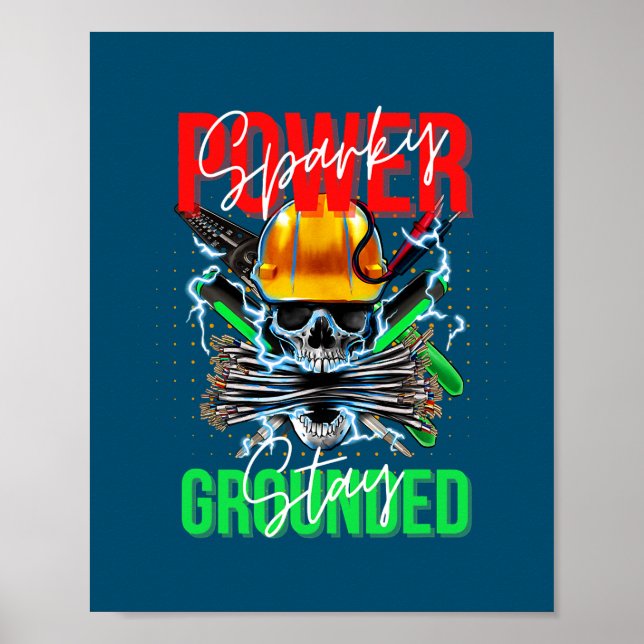Electrician Electrical Engineer Cable Lineman  Poster (Front)