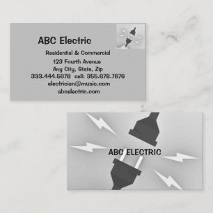 Electrician Electrical Engineer Contractors Business Card