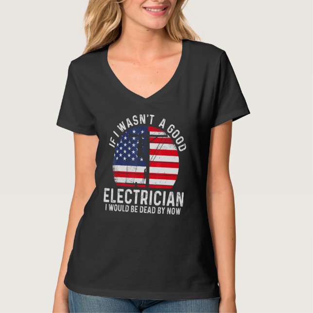 Electrician Electrical Lineman Engineer _3 T-Shirt (Front)