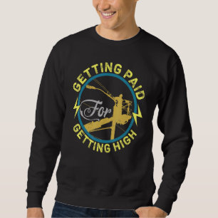 Electrician Electrical Power Lineman Men Boys Sweatshirt