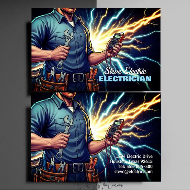 Electrician Electrical Service  Business Card (Creator Uploaded)