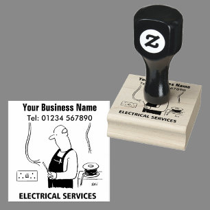 Electrician Electrical Services Rubber Stamp