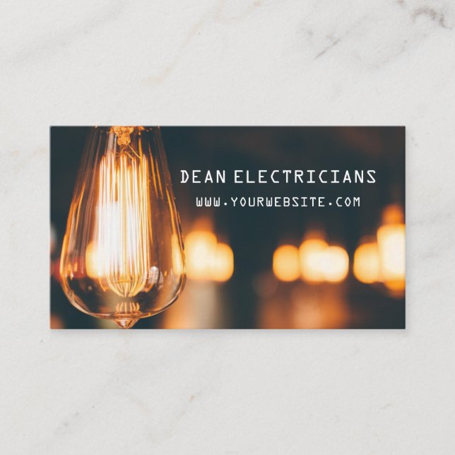 Electrician Electricity Business Card (Front)