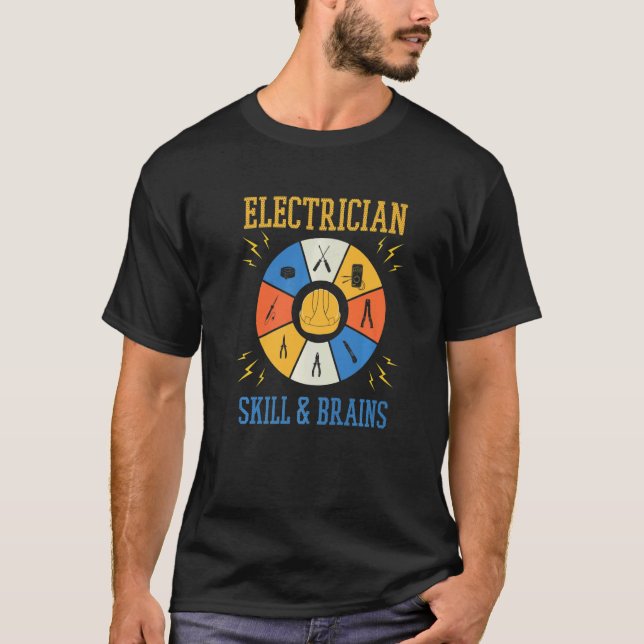 Electrician Electro Craftsman Engineer Voltage T-Shirt (Front)