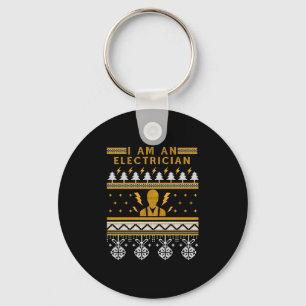 Electrician Electronic Ugly Christmas Sweater Gift Key Ring