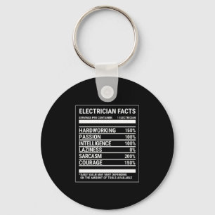 Electrician Facts Key Ring