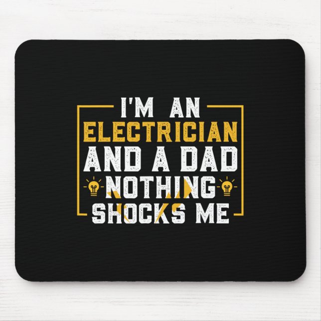 Electrician Funny Electrical Engineering Electrica Mouse Mat (Front)