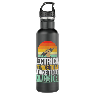 Electrician Funny Electrician Joke Electrical Tech 710 Ml Water Bottle
