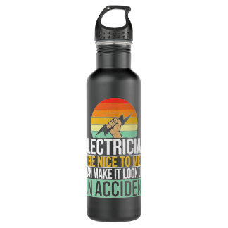 Electrician Funny Electrician Joke Electrical Tech 710 Ml Water Bottle