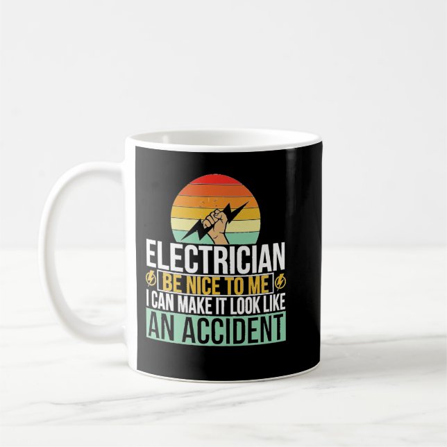 Electrician Funny Electrician Joke Electrical Tech Coffee Mug (Left)